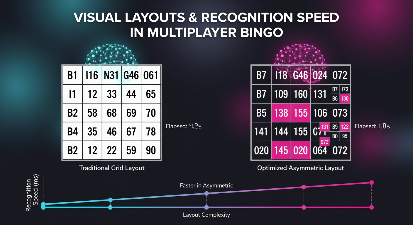 Digital bingo card layouts showing grid variations and color contrasts used in multiplayer online sessions